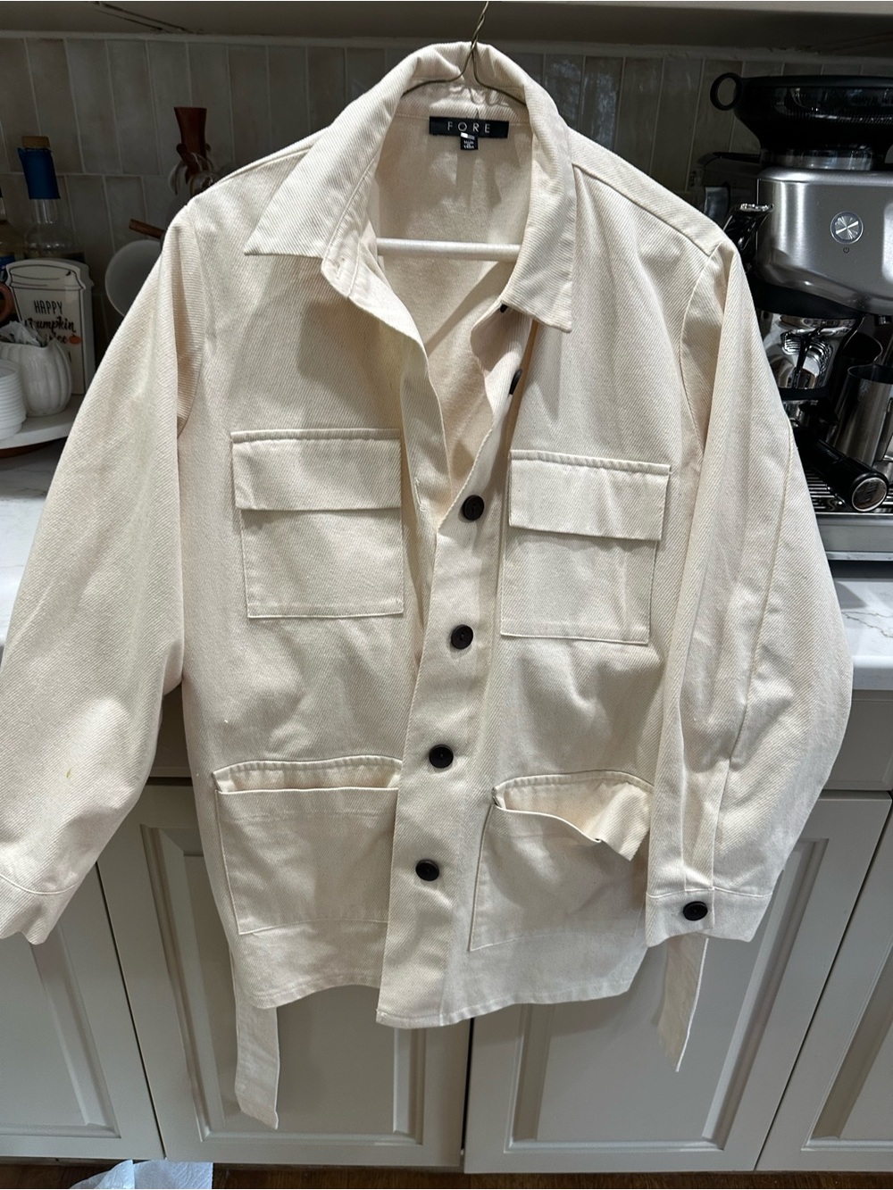 FORE Cream Utility Trench Jacket